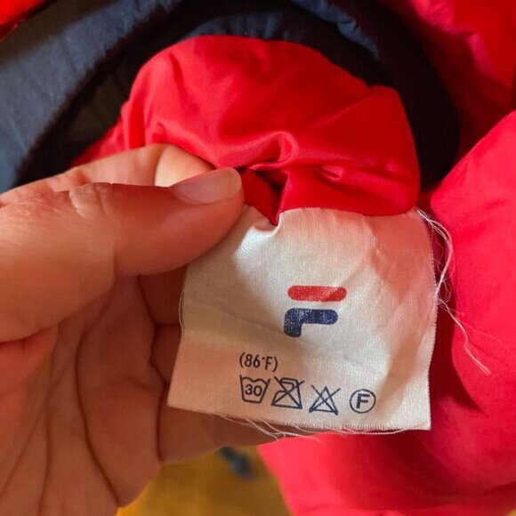 FILA | red & navy vintage snow jacket US SIZE 38 - Picture 11 of 16
